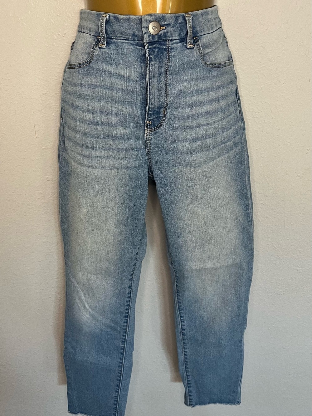 Light Wash High-Rise Straight Jeans - Picture 1 of 2